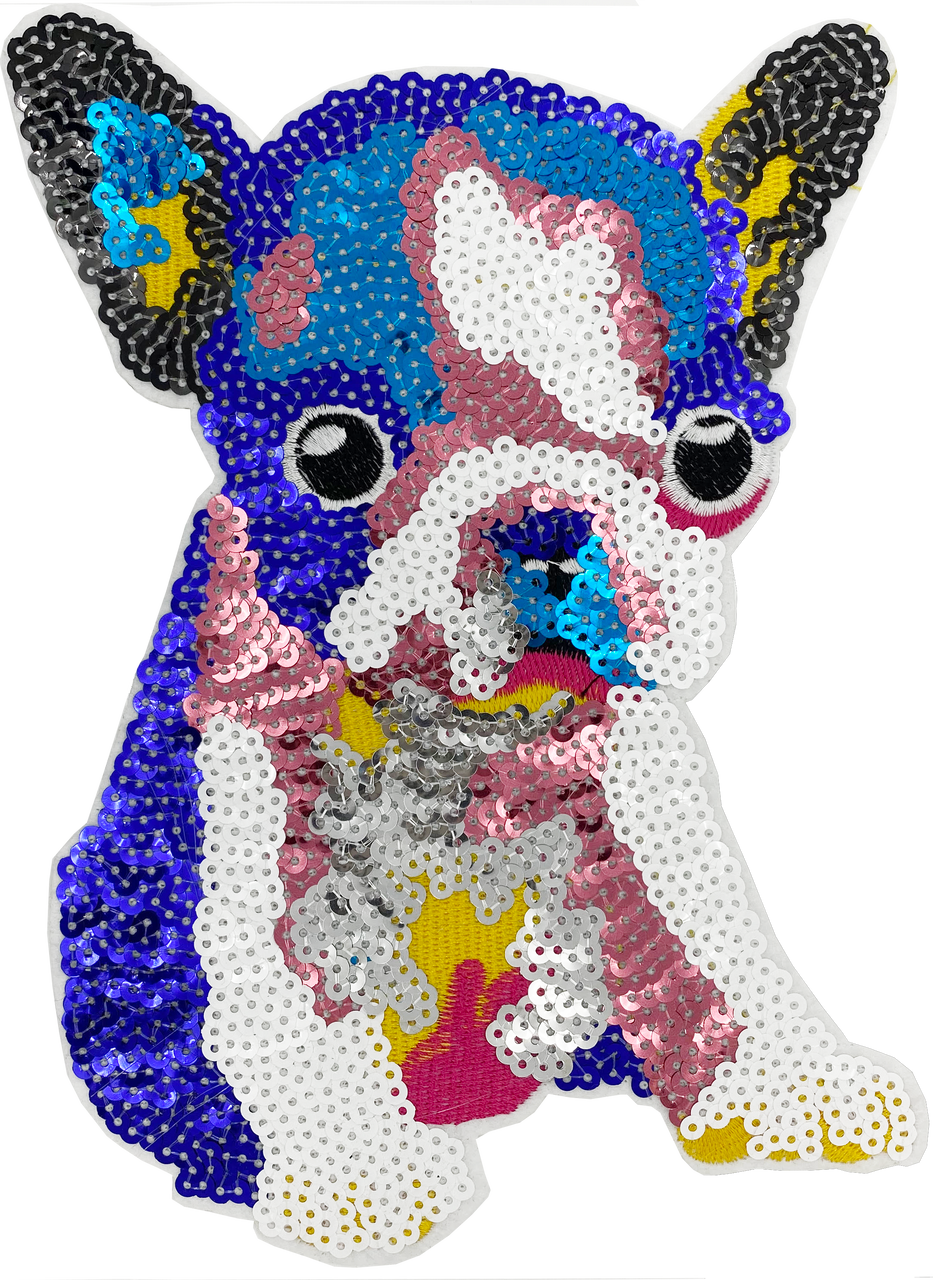 Sequin Bulldog Puppy - Patch