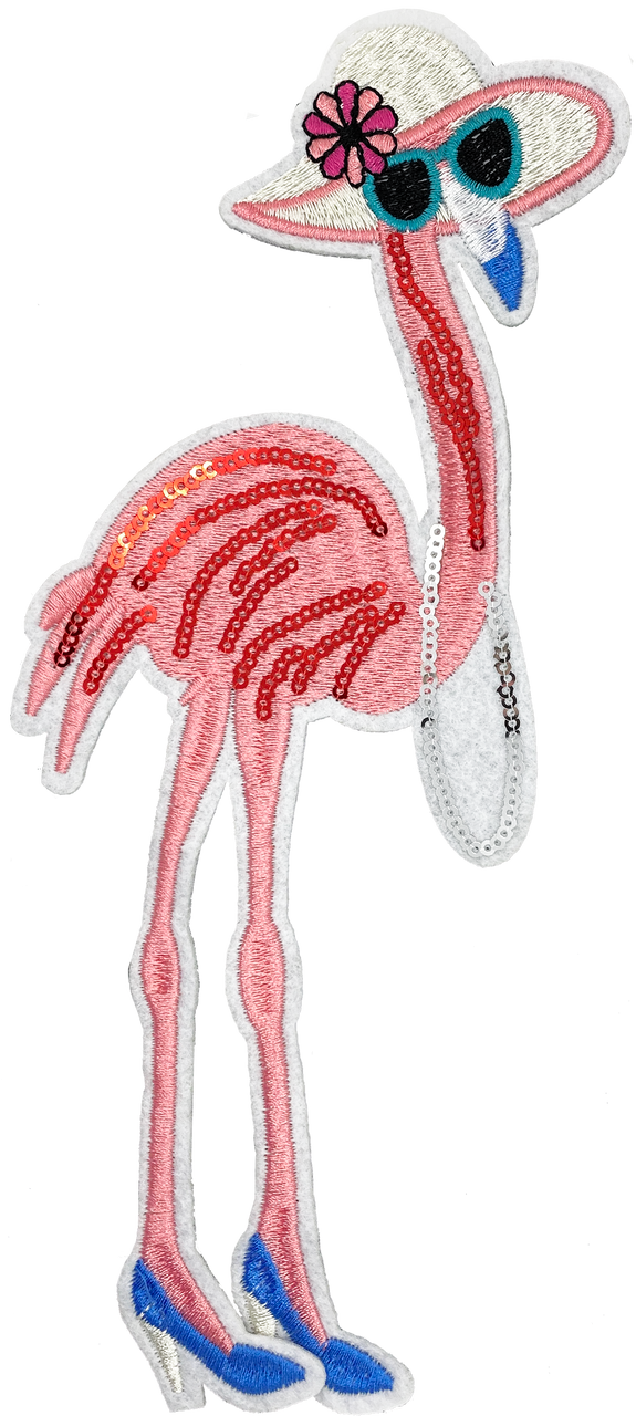 Flamingo with Hat - Patch