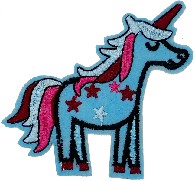 Blue and Pink Unicorn - Patch