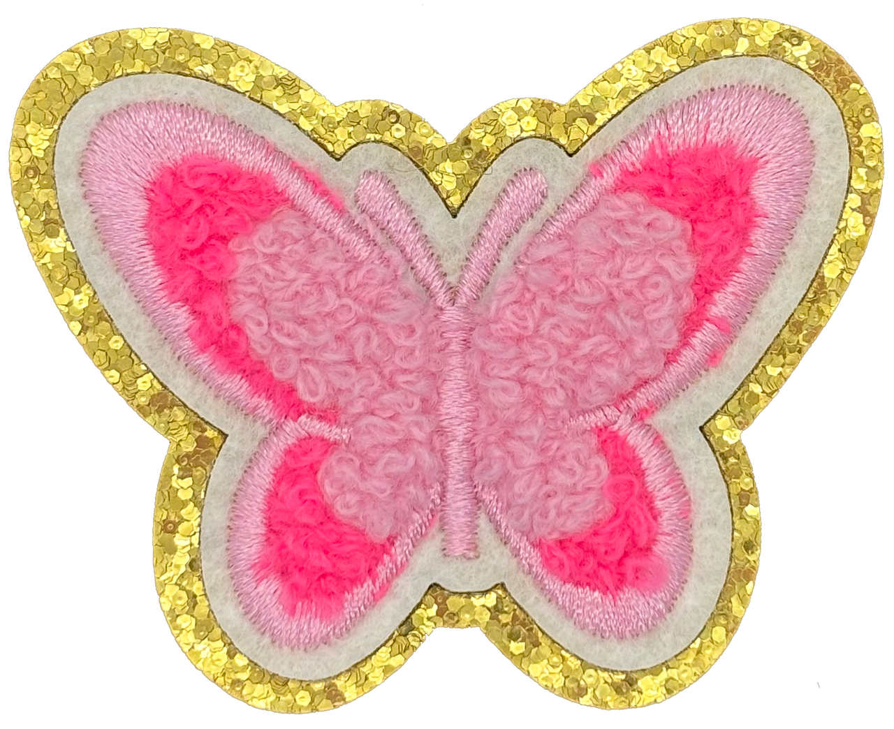 Pink Chenille Butterfly - Patch