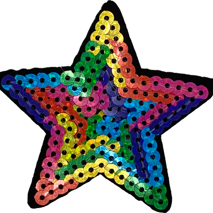 Multicolor Sequin Star - Patch