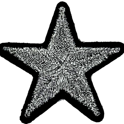 Silver Metallic Star - Patch