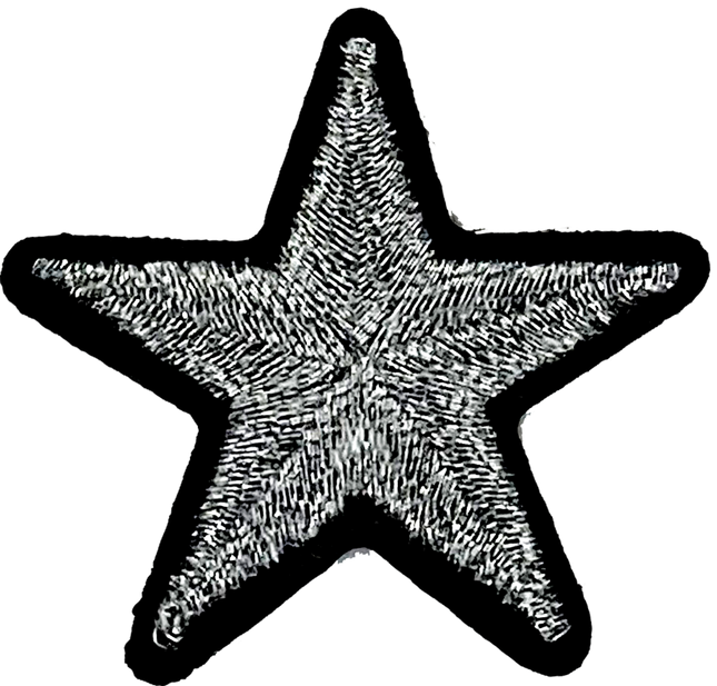 Silver Metallic Star - Patch