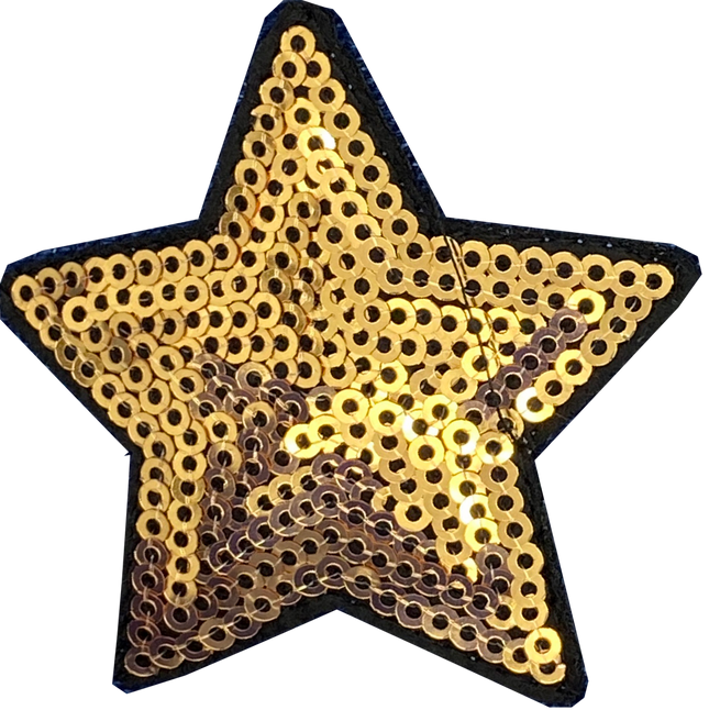 Small Gold Sequin Star - Patch