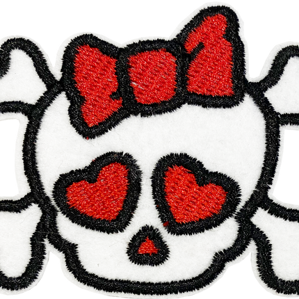 Skull with Red Bow - Patch