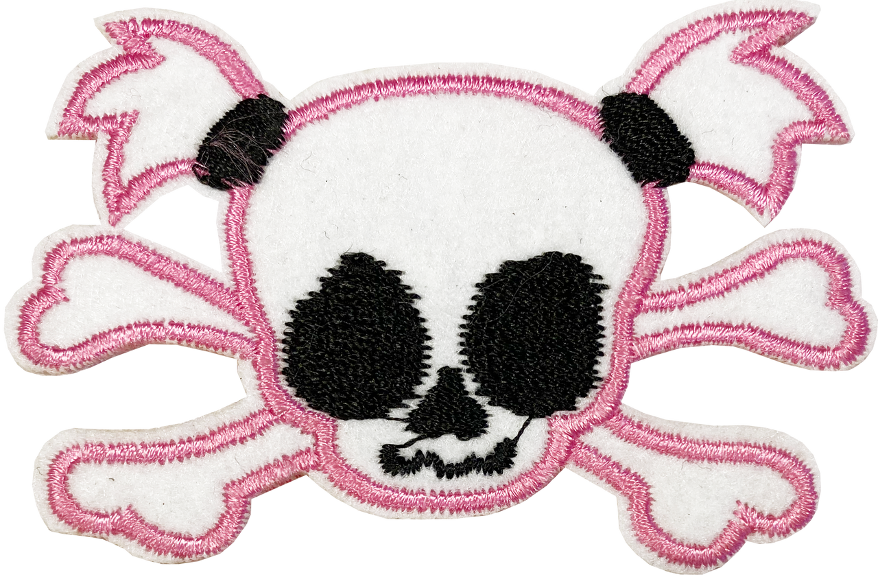 Skull with Pig Tails - Patch