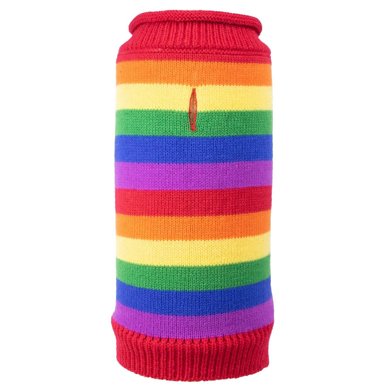 Rainbow Stripe Roll Neck Sweater Default Title