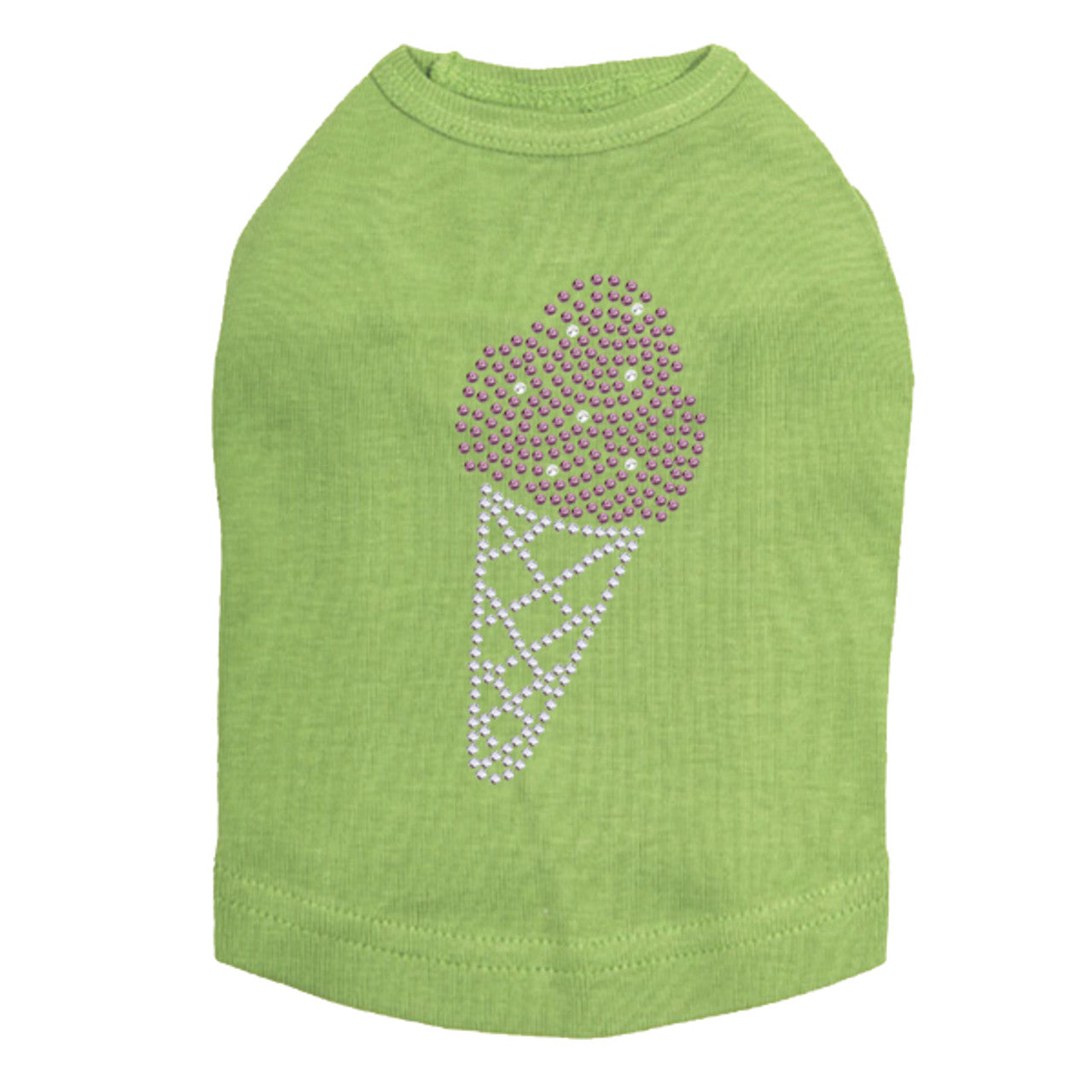 Ice Cream Cone - Dog Tank Lime Green