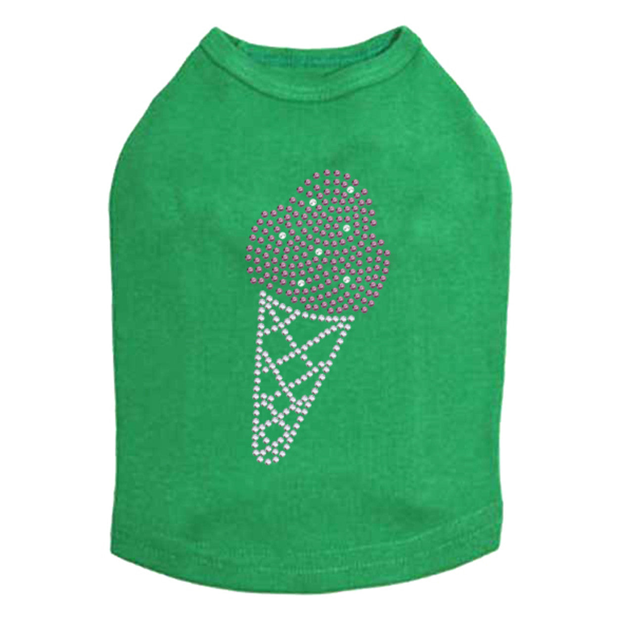 Ice Cream Cone - Dog Tank Kelly Green