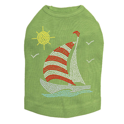 Sailboat (Rhinestone & Nailhead) - Dog Tank