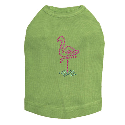 Pink Flamingo in Grass - Small - Dog Tank