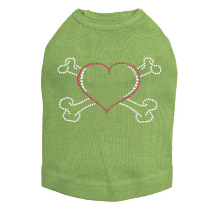 Heart with Cross Bones - Dog Tank