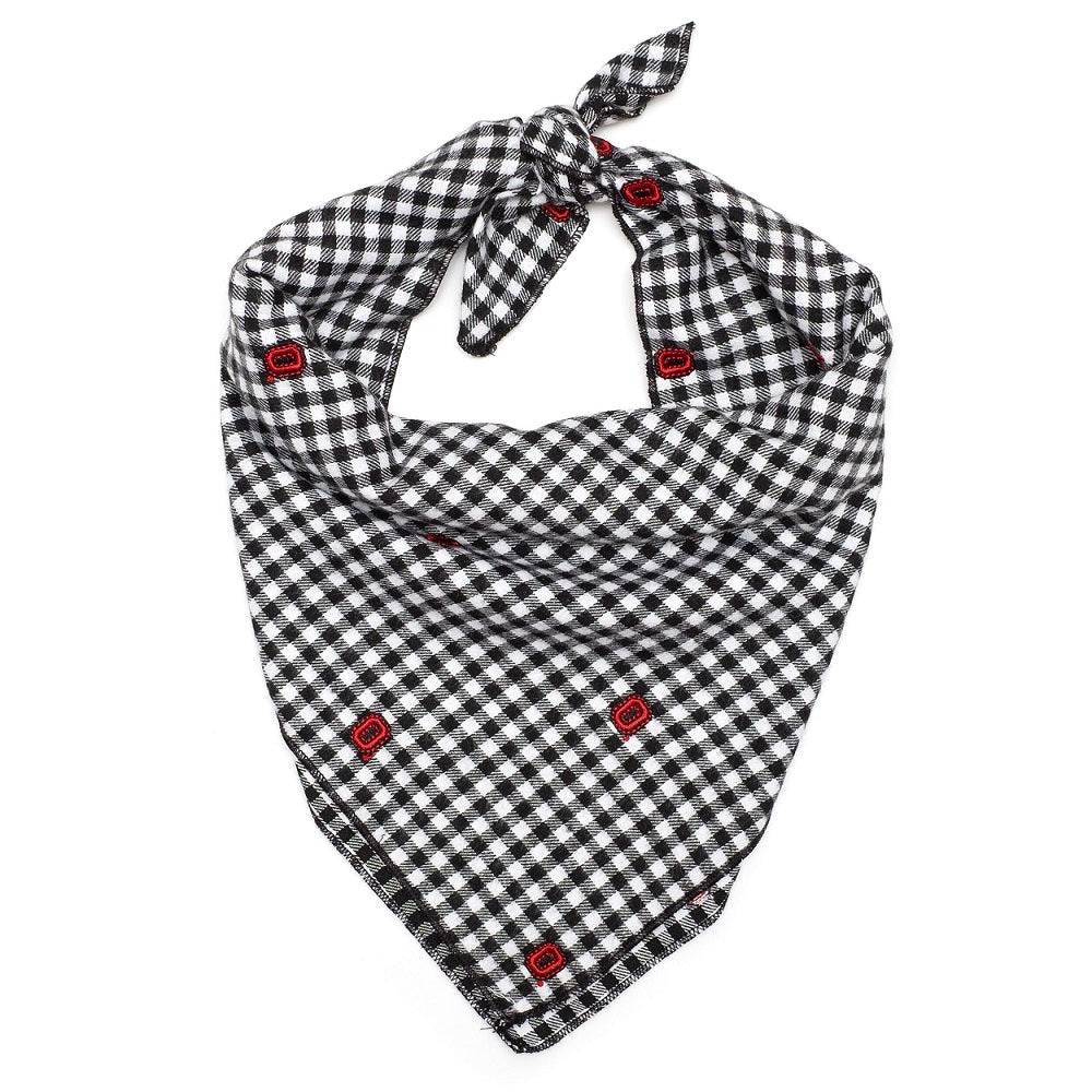 The Ohio State Block O Check Tie Bandana Black Default Title