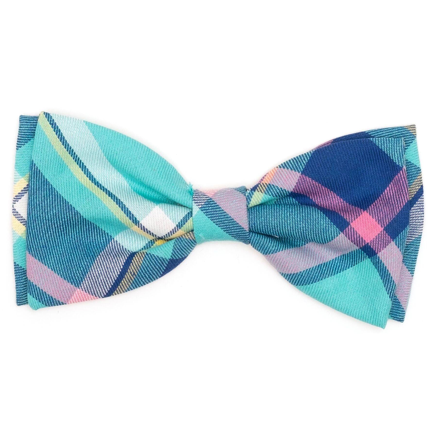 AQUA/NAVY PLAID BANDANA