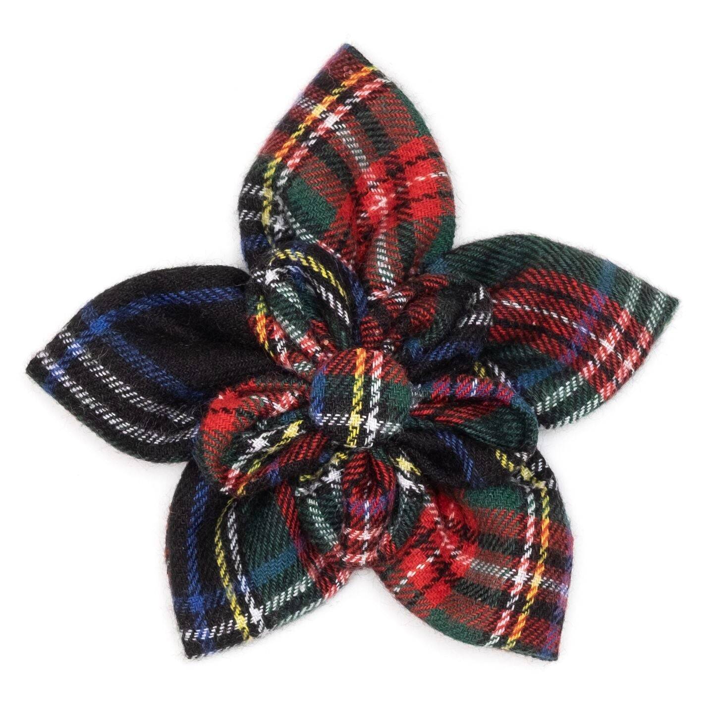 BLACK STEWART PLAID BANDANA