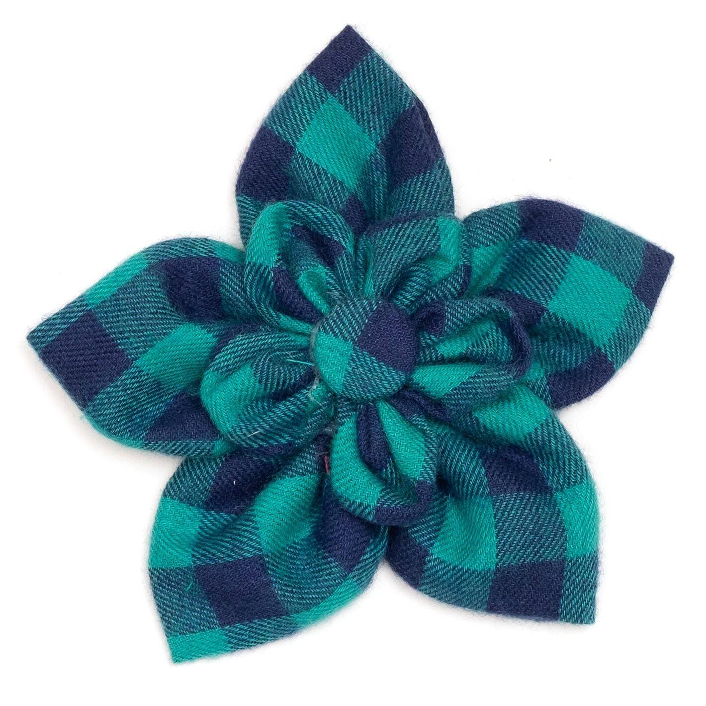 GREEN/NAVY BUFFALO CHECK BANDANA