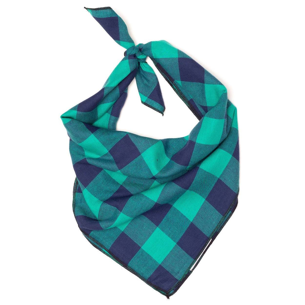 GREEN/NAVY BUFFALO CHECK BANDANA Default Title