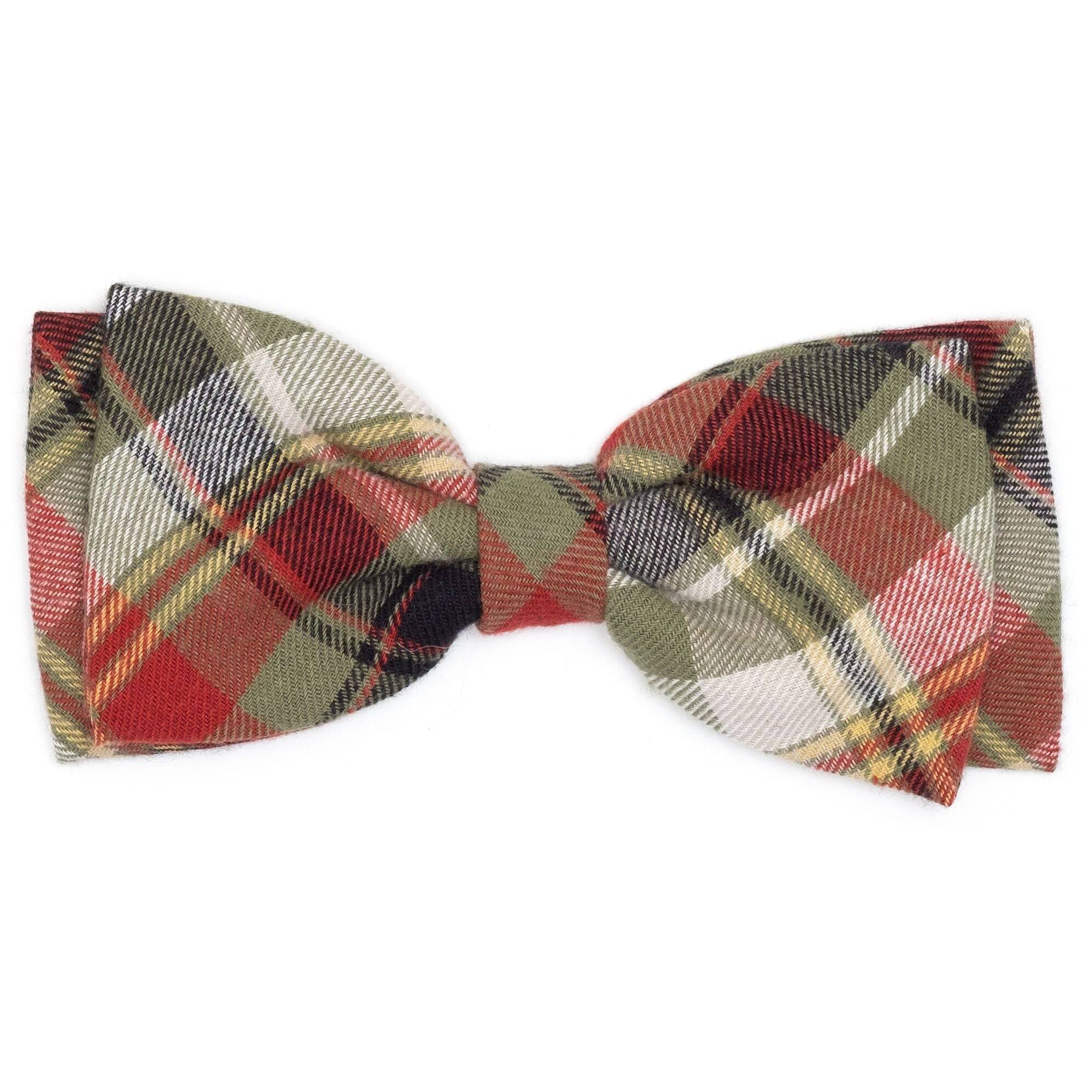 OLIVE MULTI PLAID BANDANA