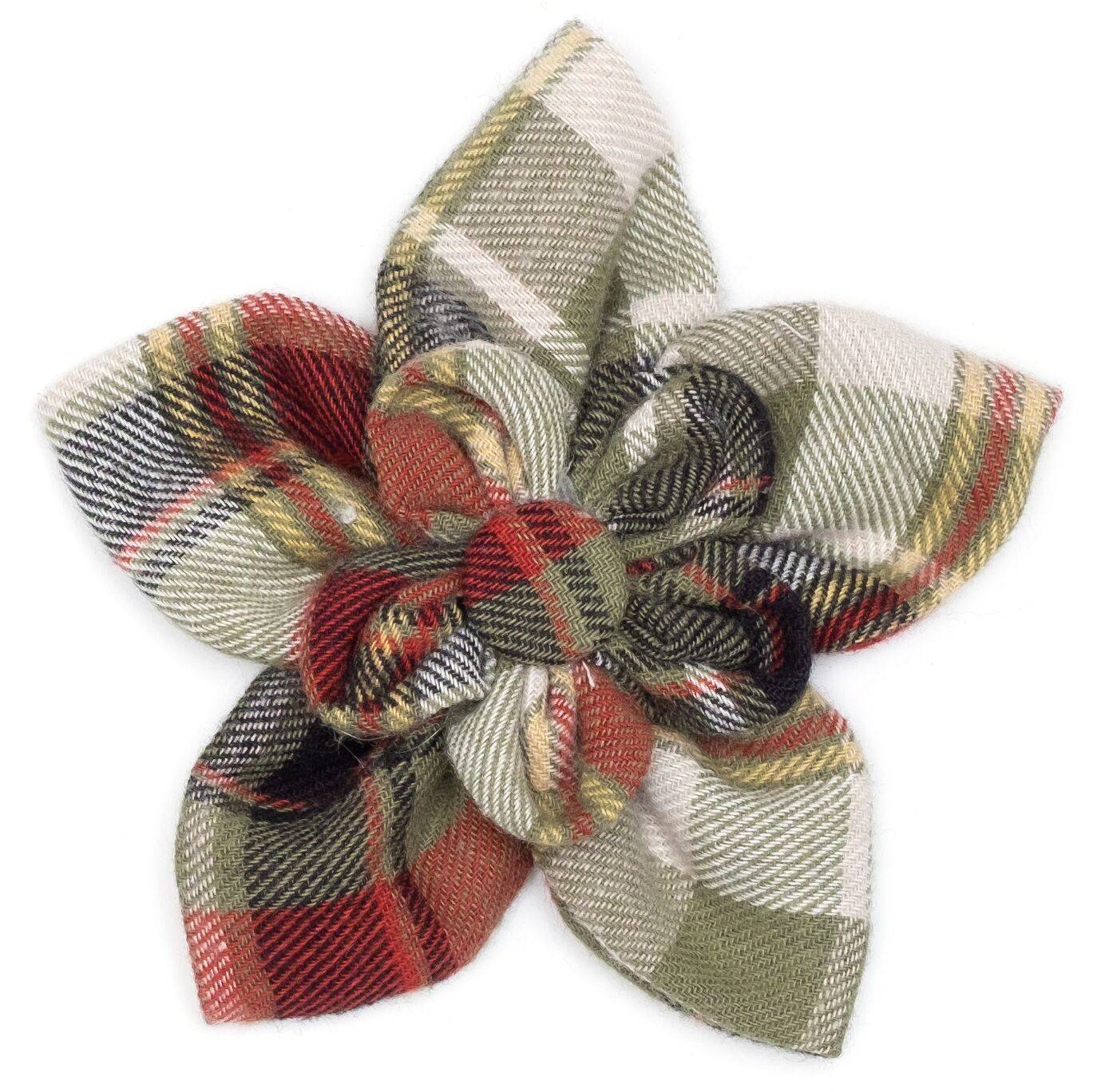 OLIVE MULTI PLAID BANDANA