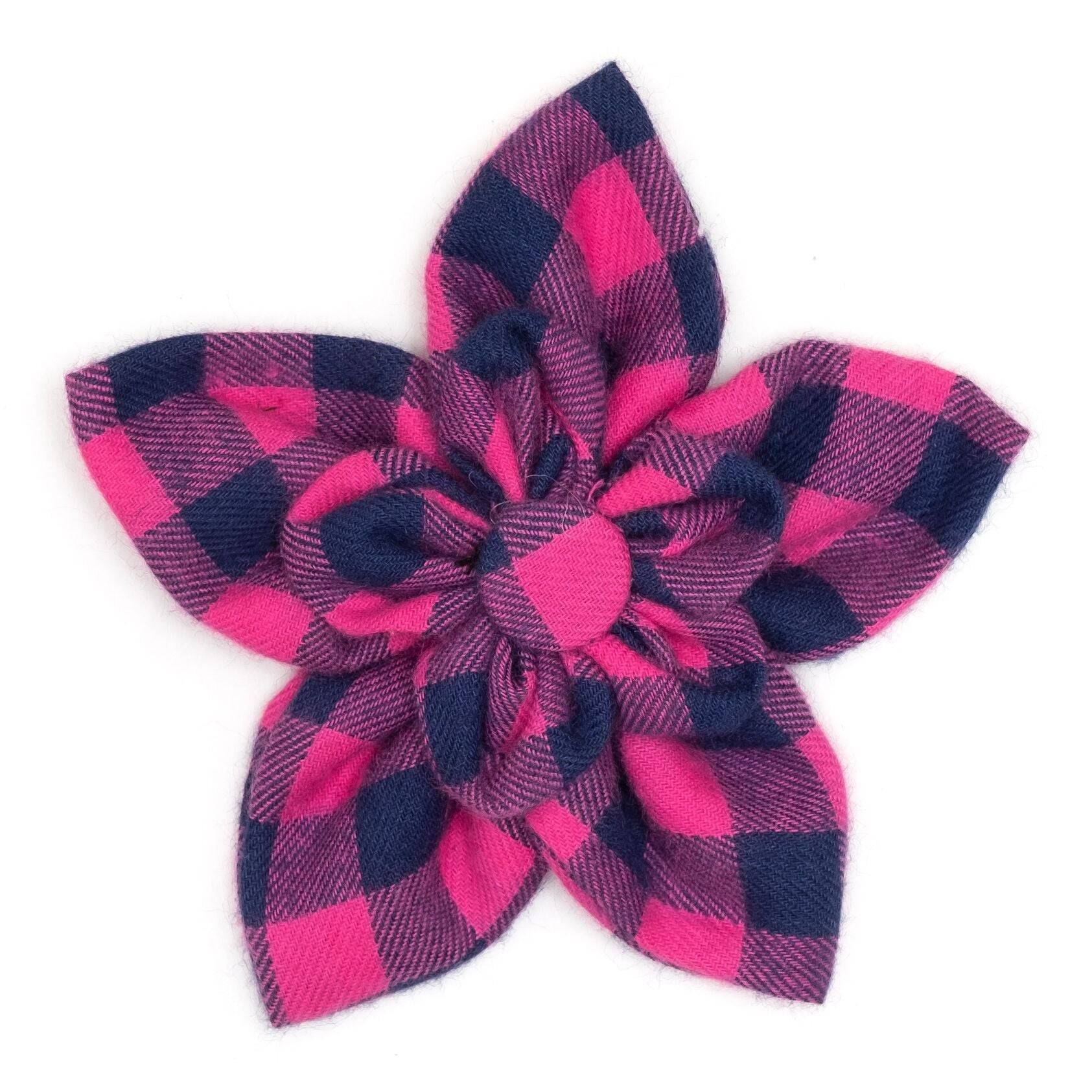 PINK/NAVY BUFFALO CHECK BANDANA