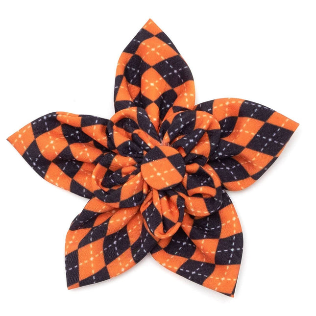 Halloween Argyle Flower