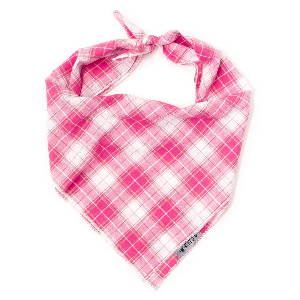 Madras Plaid Pink/White Bandana Default Title