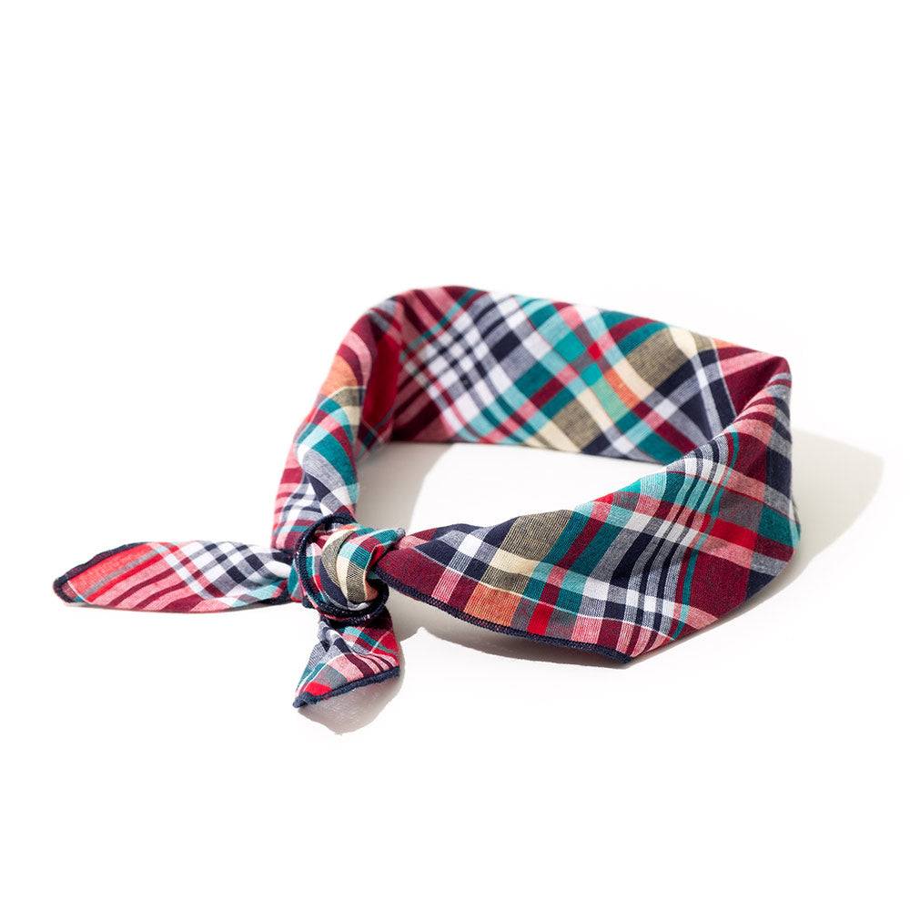 Madras Plaid Red/Navy/Multi Classic Bandana