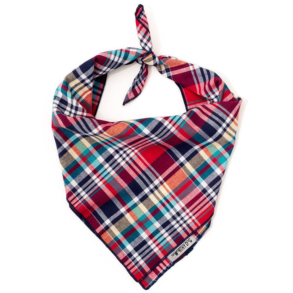 Madras Plaid Red/Navy/Multi Classic Bandana Default Title