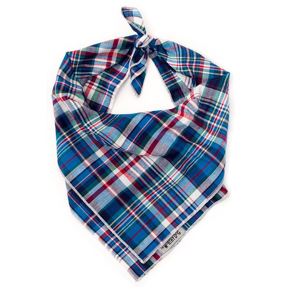 Madras Plaid Blue/Navy/Multi Classic Bandana Default Title