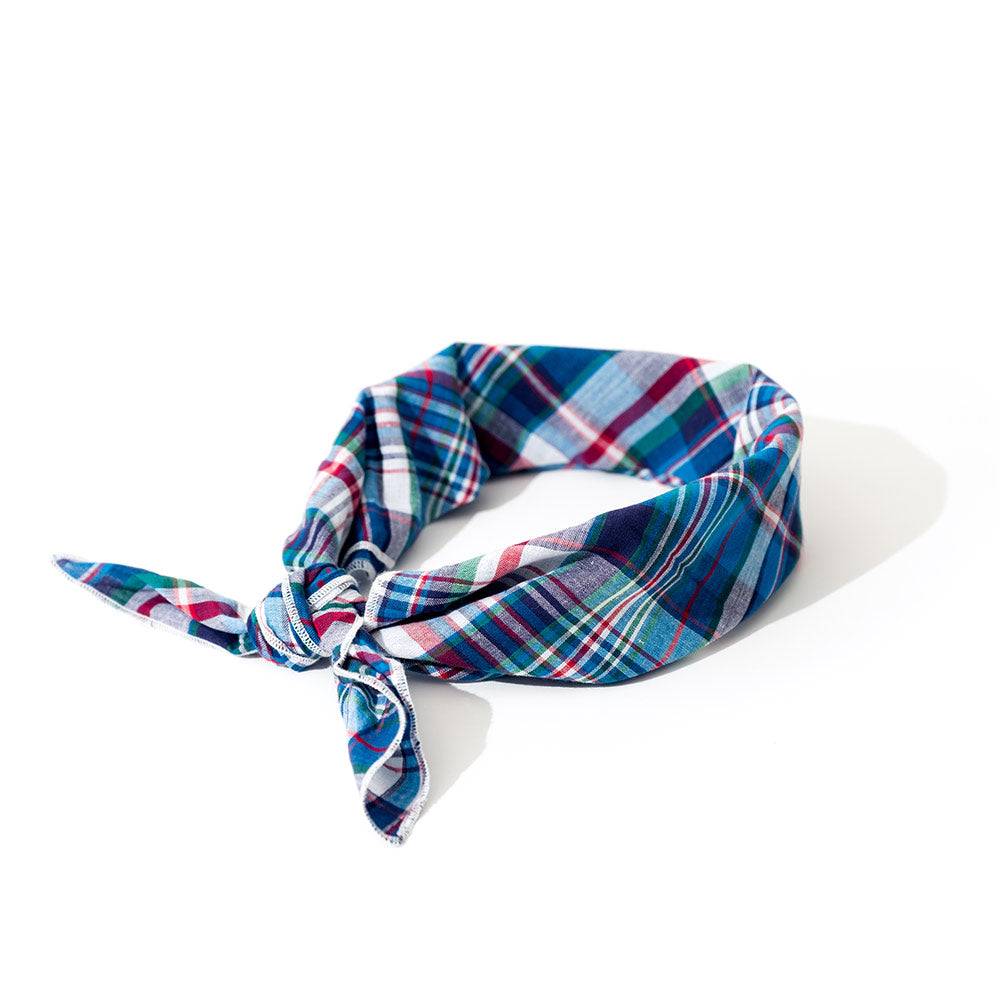 Madras Plaid Blue/Navy/Multi Classic Bandana