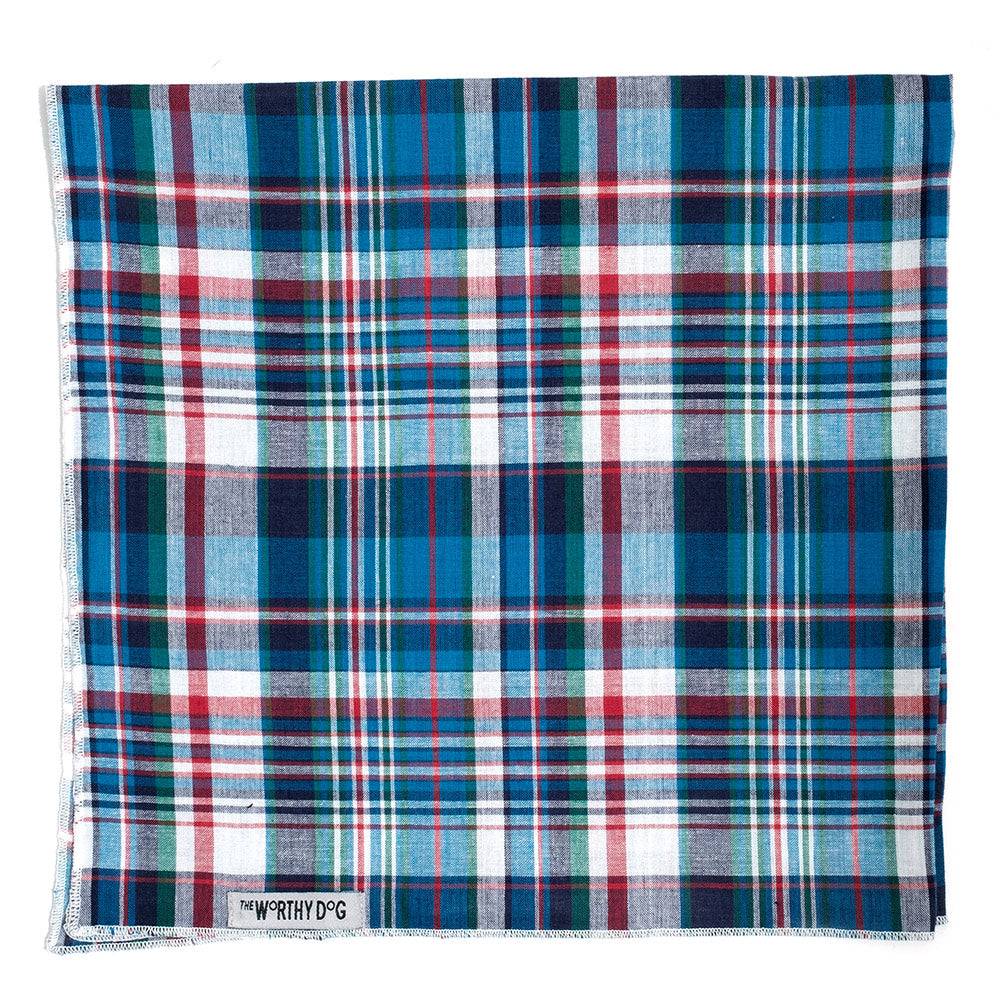 Madras Plaid Blue/Navy/Multi Classic Bandana