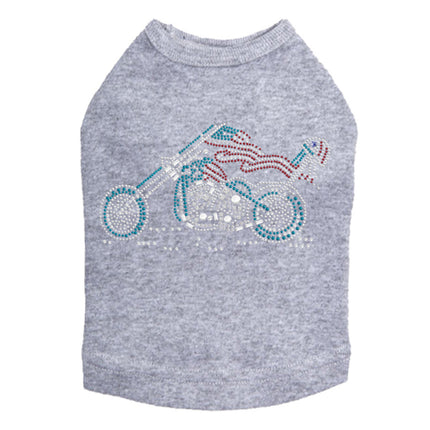 Motorcycle - Red, White, & Turquoise - Dog Tank