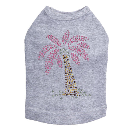 Palm Tree (Pink) Dog Tank