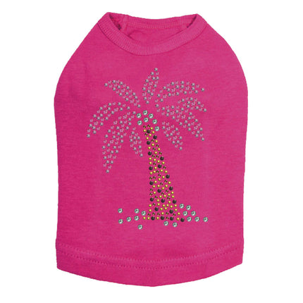 Palm Tree (Pink) Dog Tank