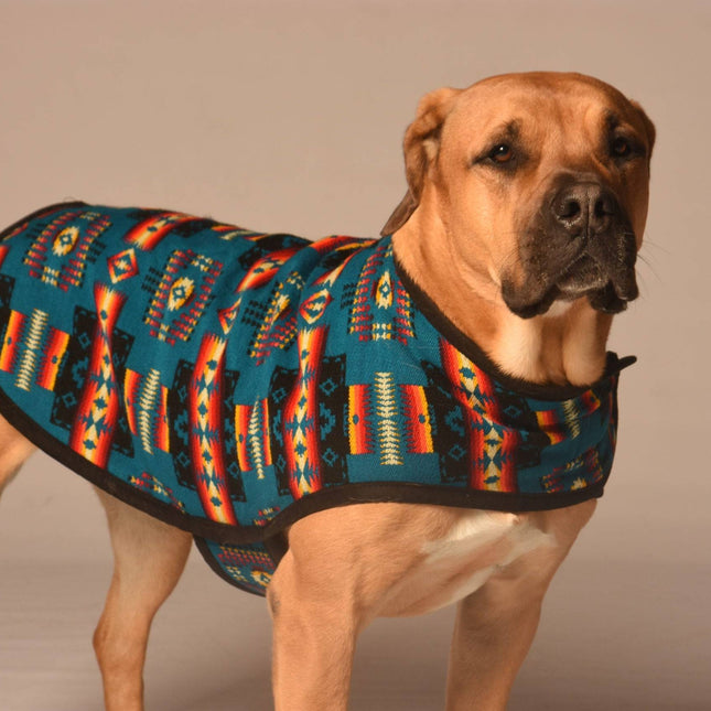 Turquoise Southwest Blanket Coat