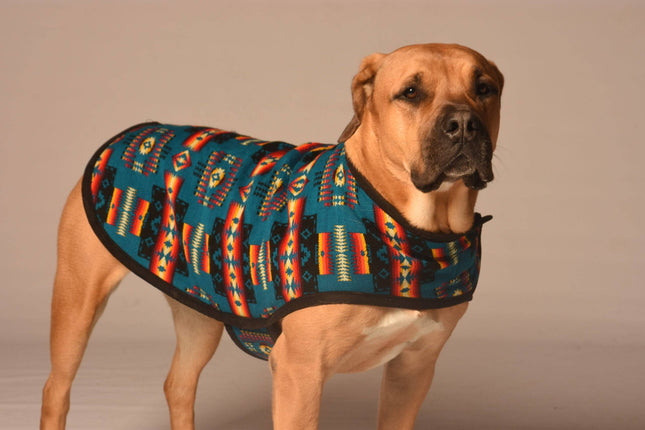 Turquoise Southwest Blanket Coat