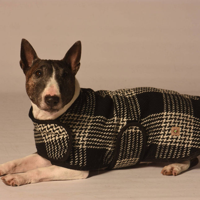 Black / White Plaid Blanket Coat