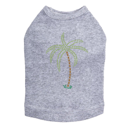 Palm Tree (Green Rhinestones) - Dog Tank