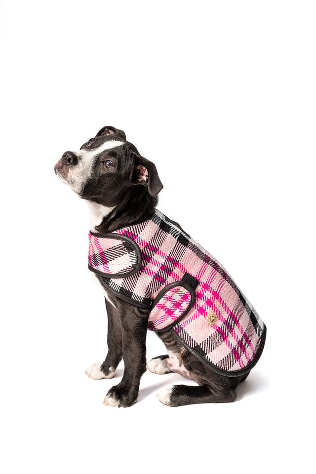 Pink Plaid Blanket Coat