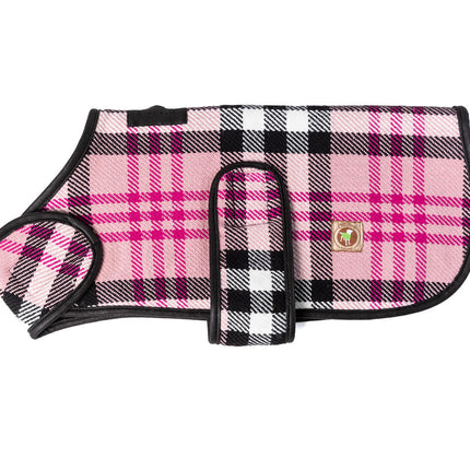 Pink Plaid Blanket Coat