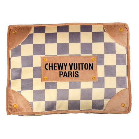 Checker Chewy Vuiton Dog Bed