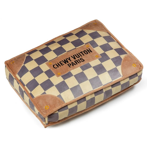 Checker Chewy Vuiton Dog Bed