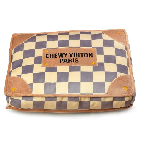 Checker Chewy Vuiton Dog Bed