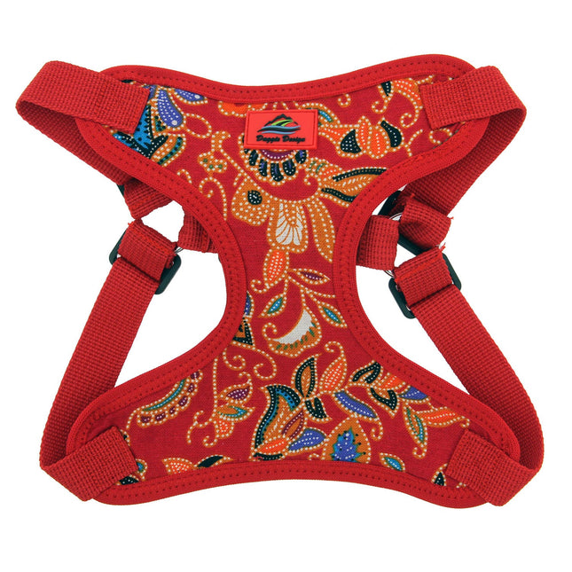 Wrap and Snap Choke Free Dog Harness by Doggie Design - Tahiti Red