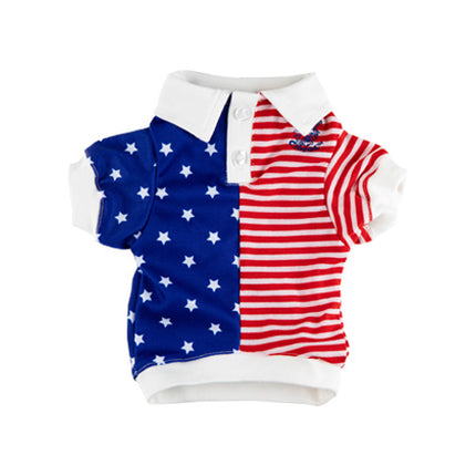 Max's Closet Americana Stripe Polo Shirt