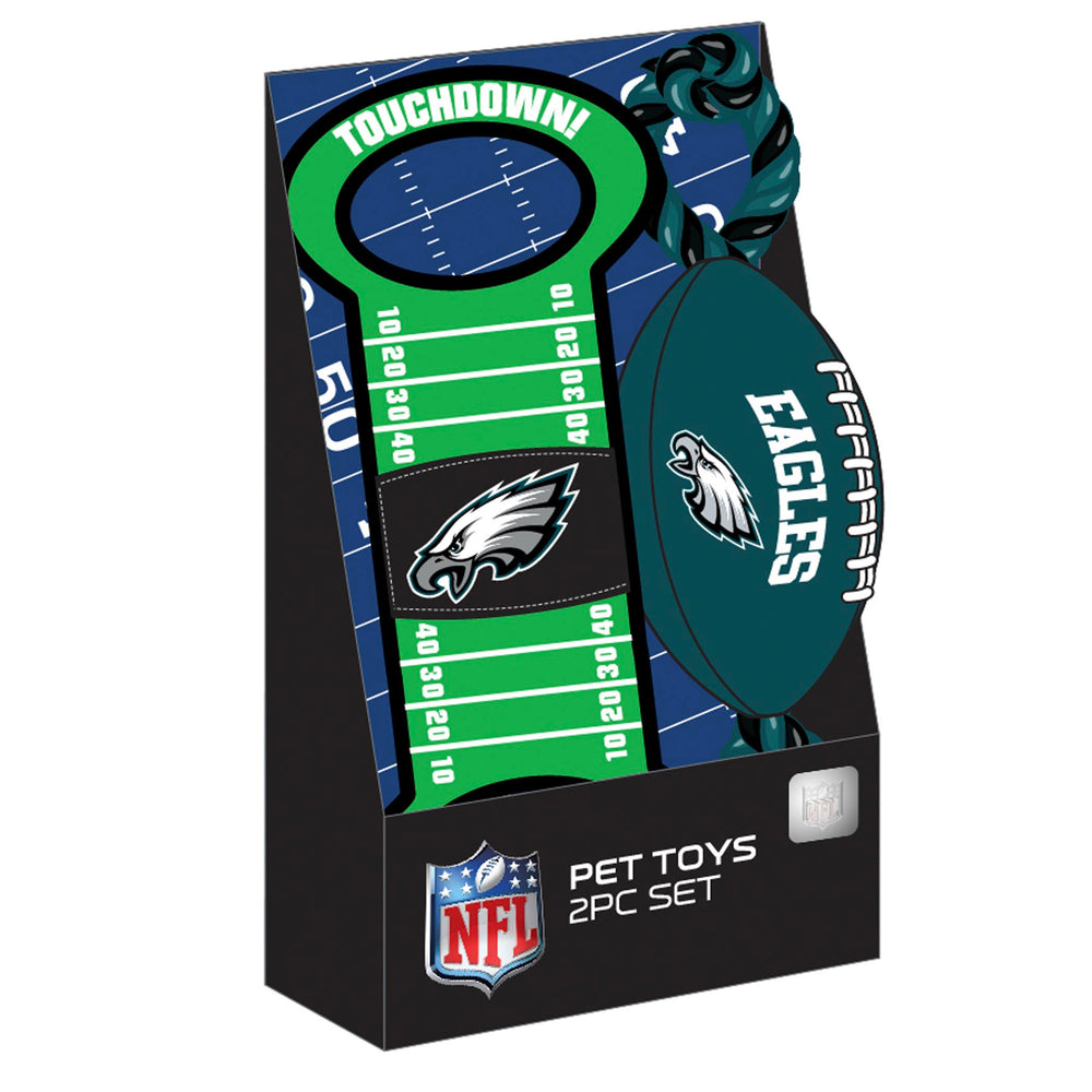 NFL Philadelphia Eagles 2PC Pet Toy Box Set