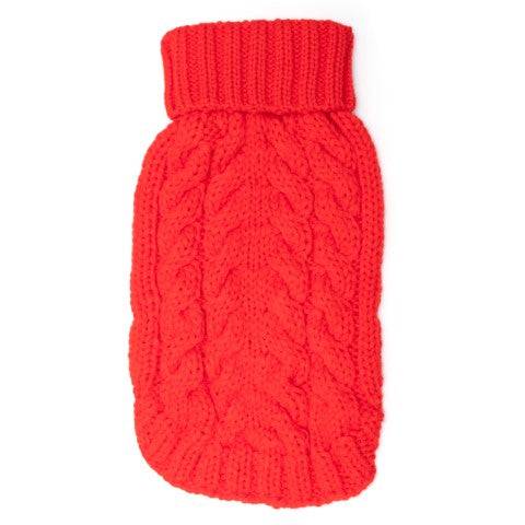 Hand Knit Coral Turtleneck Sweater Default Title