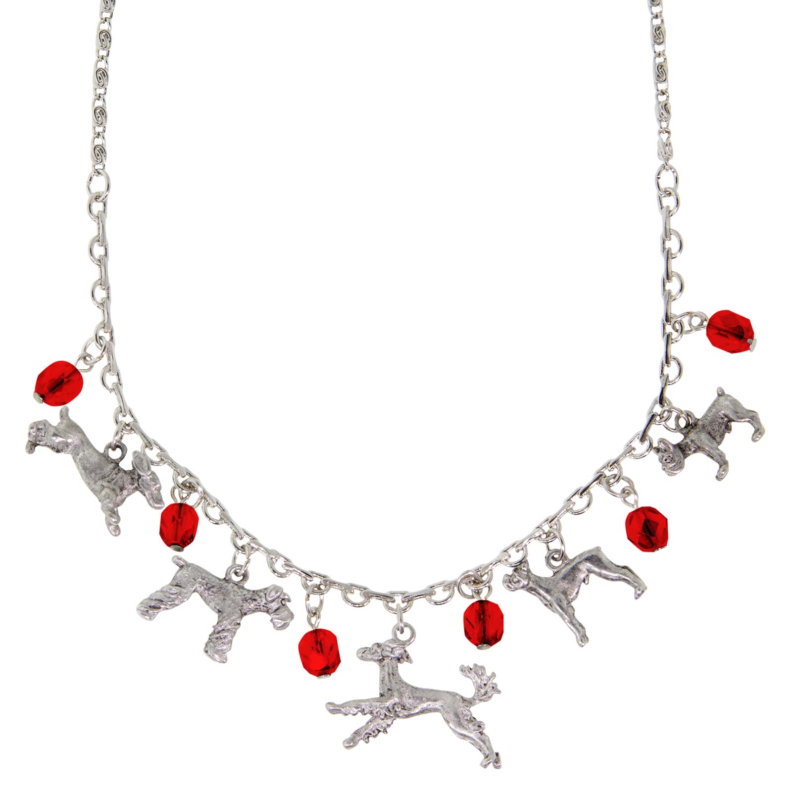 1928 Jewelry Beaded Multi Dog Drop Necklace 16