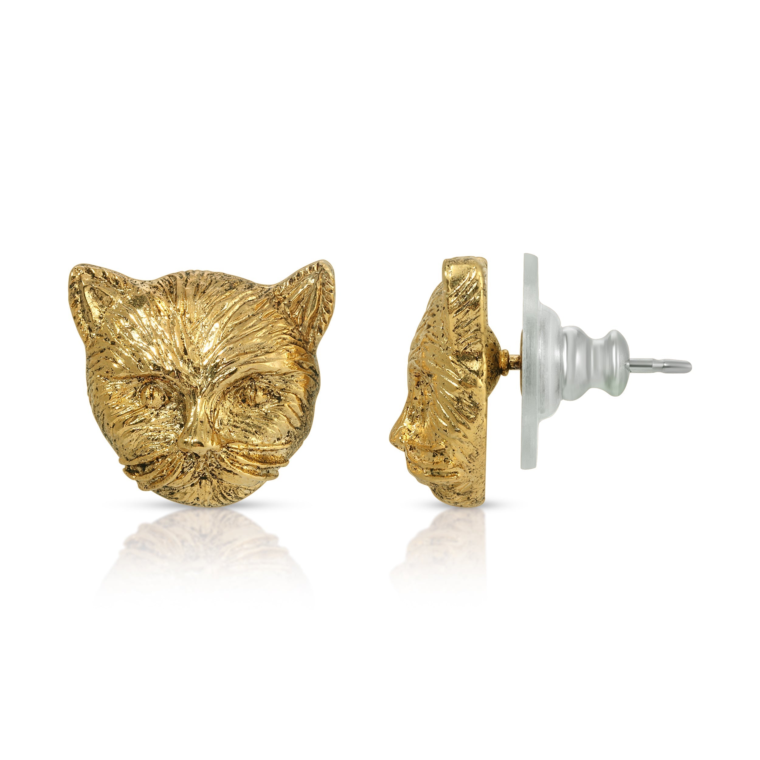 1928 Jewelry Cat Stud Earrings HT Animal Supply