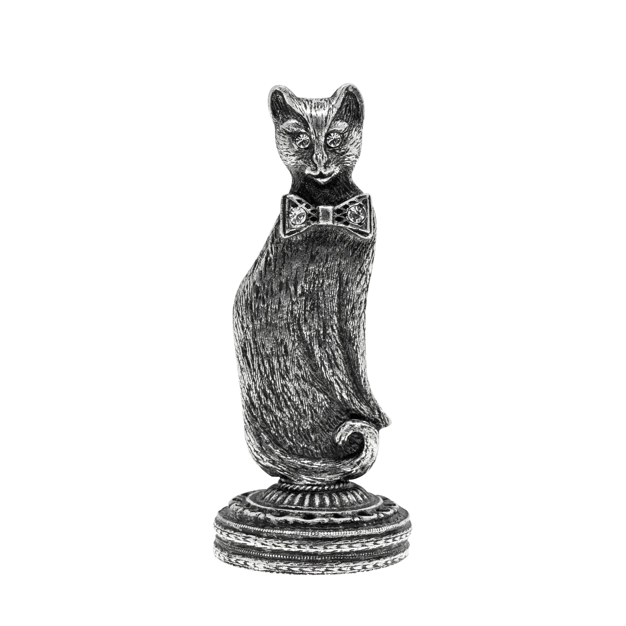 1928 Jewelry Cat with Bow Tie Wax Stamp Rose HT Animal Supply